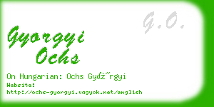 gyorgyi ochs business card